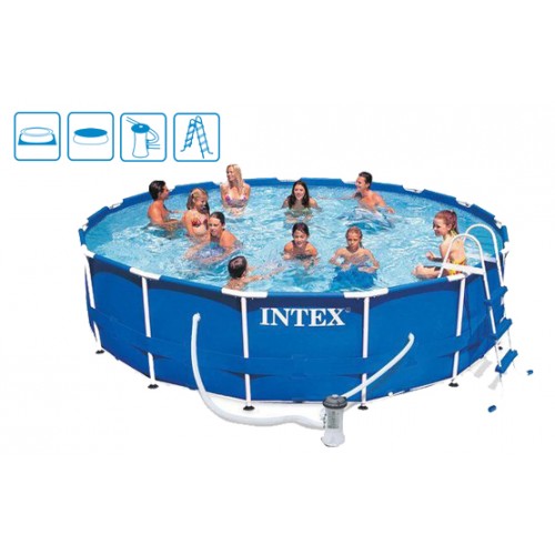 INTEX Basen stelażowy Metal Frame Pool Set 6w1 457 x 122 cm, 28236GN