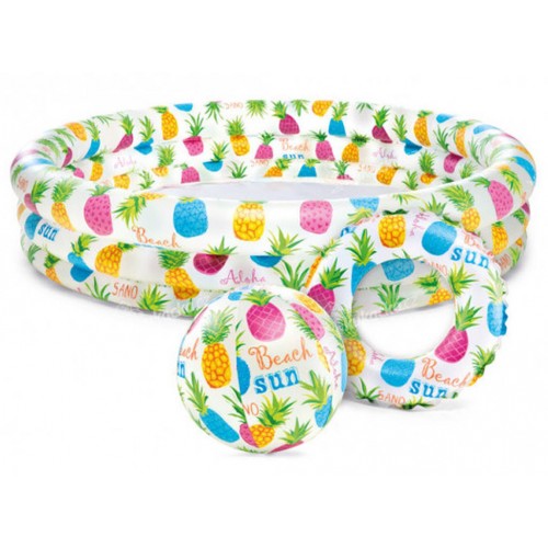 INTEX PINEAPPLE SPLASH Zestaw basenowy akwarium 132 × 28 cm, bez filtracji 59469