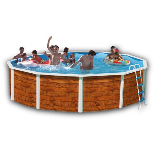 INTEX Familia Nuovo de Luxe 4,6 x 1,2 m Folia dekoracyjna na basen, Wzór drewna 011158 