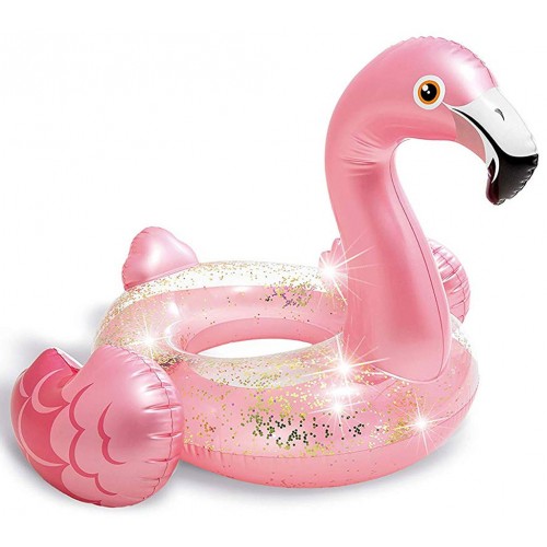 INTEX GLITTER FLAMINGO TUBE BROKAT KOŁO DO PŁYWANIA 56251