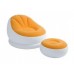INTEX Dmuchany zamszowy fotel 104 x 109 x 71 cm, pomarańczowy 68572NP