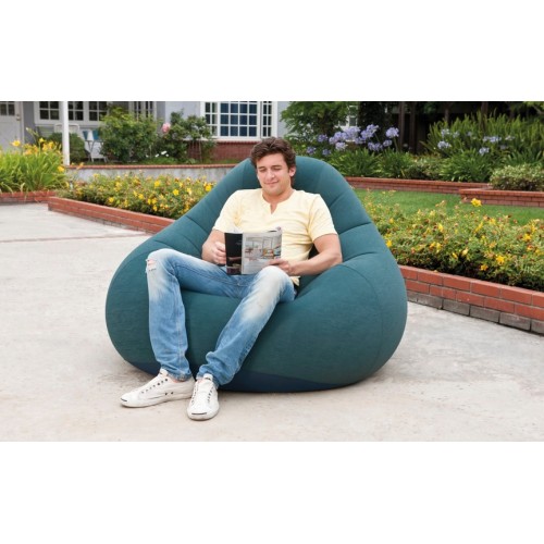 INTEX Dmuchany fotel welurowy 122 cm x 127 cm x 81 cm zielony 68583NP INTEX Dmuchany fotel welurowy 122 cm x 127 cm x 81 cm zielony 68583NP
