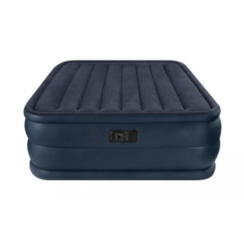 INTEX Dmuchane łóżko / materac z pompką 152 x 203 x 56 cm Raised Downy Blue Queen 66718