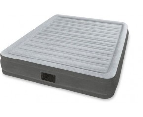 INTEX COMFORT-PLUSH QUEEN Materac dmuchany do spania z el. pompką 152 x 203 cm 67770
