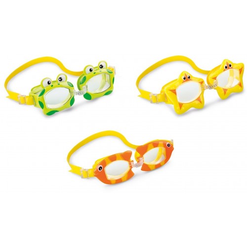INTEX FUN GOGGLES Okulary do pływania dla dzieci, żółte 55603