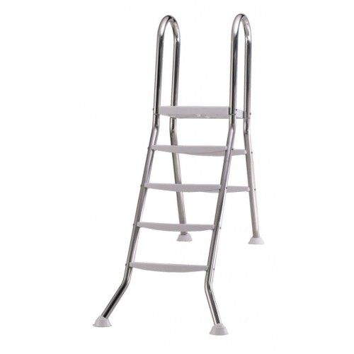 INTEX Drabinka do basenów rozporowych i stelażowych stal szlachetna, 4 + 2 stopnie 018001