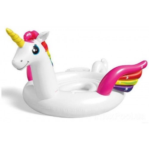 INTEX MEGA UNICORN PARTY ISLAND Dmuchany leżak jednorożec 429 x 302 x 152 cm 57296EU