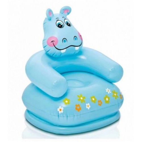 INTEX HAPPY ANIMAL CHAIR Dmuchane krzesło 65 x 64 x 74 cm, hipopotam 68556