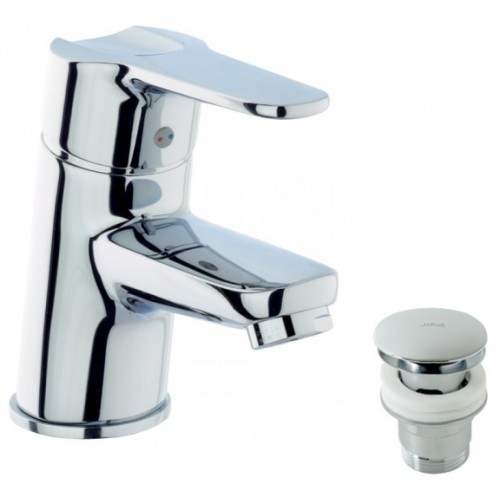 Jika TIGO Bateria umywalkowa stojąca z chromowanym korkiem Click-Clack