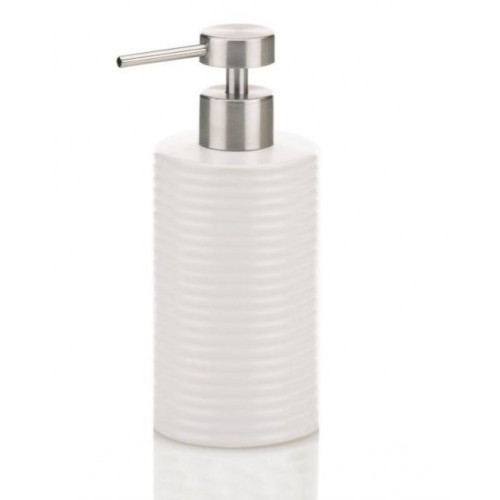 KELA Dozownik do mydła GROOVE biała ceramika KL-20798