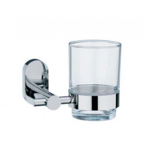 KELA Uchwyt ze szklanką LUCIDO stal nierdzewna/szkło KL-22675