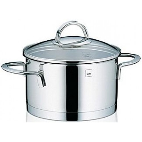 KELA Garnek ze stali nierdzewnej ze szklaną pokrywą CAILIN 16 cm, 2L, KL-10958