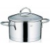 KELA Garnek ze stali nierdzewnej ze szklaną pokrywą CAILIN 16 cm, 2L, KL-10958