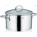 KELA Garnek ze stali nierdzewnej ze szklaną pokrywą CAILIN 20 cm, 3,5L, KL-10959