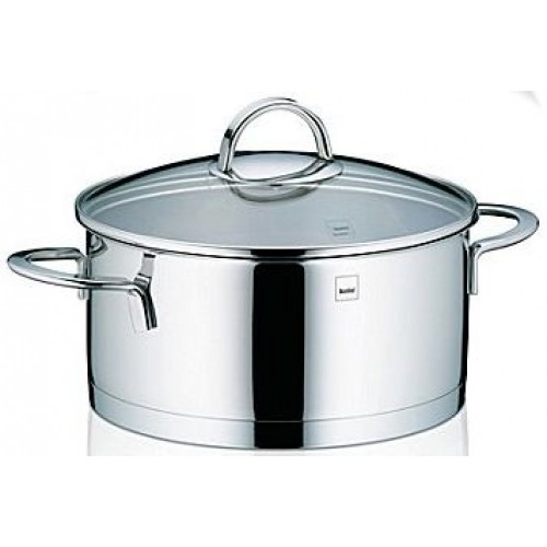 KELA Garnek ze stali nierdzewnej ze szklaną pokrywą CAILIN 20 cm, 3L, KL-10956