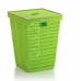 KELA Kosz łazienkowy na pranie z pokrywą NOBLESSE 40x40x53 cm, plastik, jasny zielony KL-2