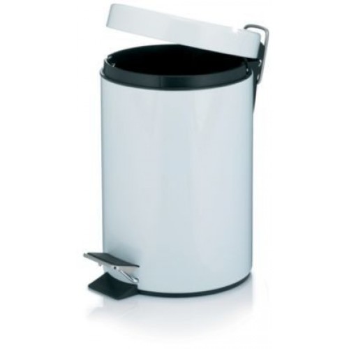 KELA Kosmetyczny / łazienkowy kosz na śmieci 3L ALPINE alpejska biel KL-22955