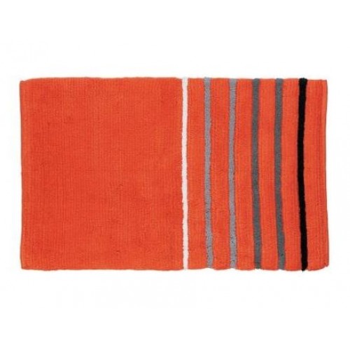 KELA Bawełniany dywanik łazienkowy w paski LADESSA STRIPES 80x50cm pomarańczowy KL-22479