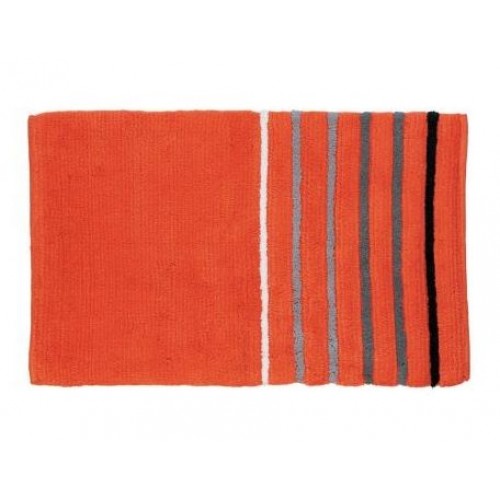 KELA Bawełniany dywanik łazienkowy w paski LADESSA STRIPES 80x50cm pomarańczowy KL-22479 KELA Bawełniany dywanik łazienkowy w paski LADESSA STRIPES 80x50cm pomarańczowy KL-22479