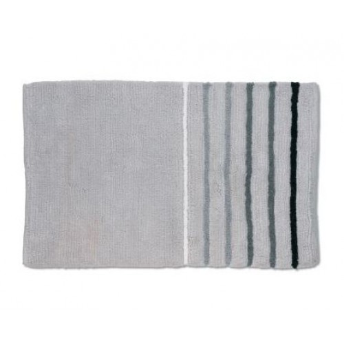 KELA Bawełniany dywanik łazienkowy w paski LADESSA STRIPES 80x50cm szary KL-22481