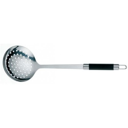 KELA Stalowa łyżka szumówka BOLLITO czarna KL-11226