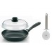 KELA Patelnia z powłoką Greblon C3+ z pokrywka i nożem do pizzy KERROS 28×5 cm KL-15159