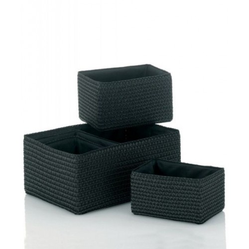 KELA Zestaw 5 szt. koszy RIMOSSA czarne KL-21780