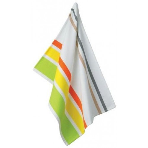 KELA Bawełniana ściereczka kuchenna MADLENE 70x50 cm, biała w paski KL-11328 KELA Bawełniana ściereczka kuchenna MADLENE 70x50 cm, biała w paski KL-11328