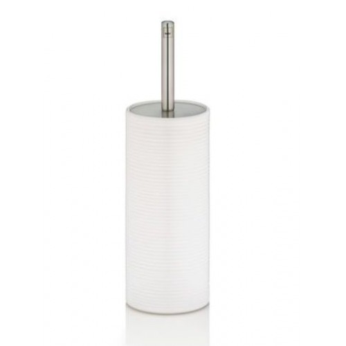 KELA Szczotka do WC w ceramicznym stojaku GROOVE biała ceramika KL-20822