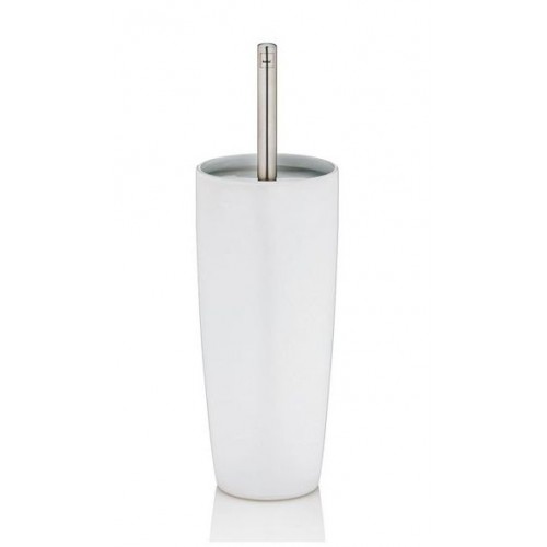 KELA Szczotka toaletowa do WC w ceramicznym stojaku LIMA biała KL-21752