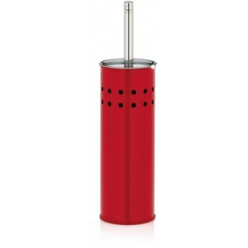 KELA Szczotka toaletowa do WC w stalowym stojaku RUBI czerwona KL-22516