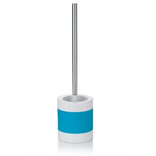 KELA Szczotka do WC w porcelanowym stojaku LALETTA turkusowa guma KL-22568