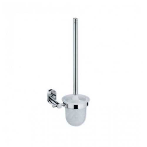 KELA Szczotka toaletowa do WC z pojemnikiem LUCIDO stal nierdzewna 15x12x43cm KL-22696