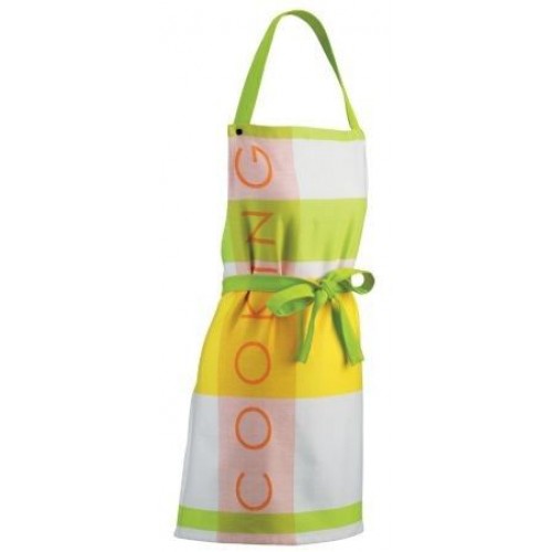 KELA Kolorowy fartuch kuchenny z regulowanym zapięciem MADLENE 74x67 cm KL-11325