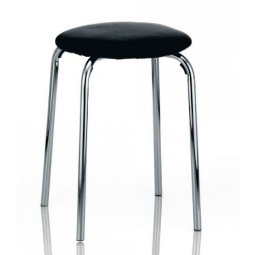 KELA SIMEON, krzesło / taboret, siedzisko czarne KL-18798