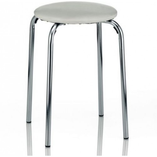 KELA GARRETT krzesło / taboret, siedzisko białe KL-18798