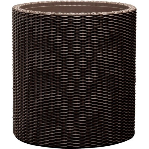 KETER MEDIUM CYLINDER Doniczka, 36 x 36 x 37,3 cm, rattan, brązowa 17197835