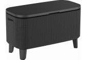 KETER BEVY BAR Barek ogrodowy, 83,5 x 40 x 50-74 cm, rattan grafit 17209510
