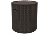 KETER COOL STOOL Taboret z chłodnicą, 43,7 x 43,7 x 44,3 cm, rattan brązowy 17200045
