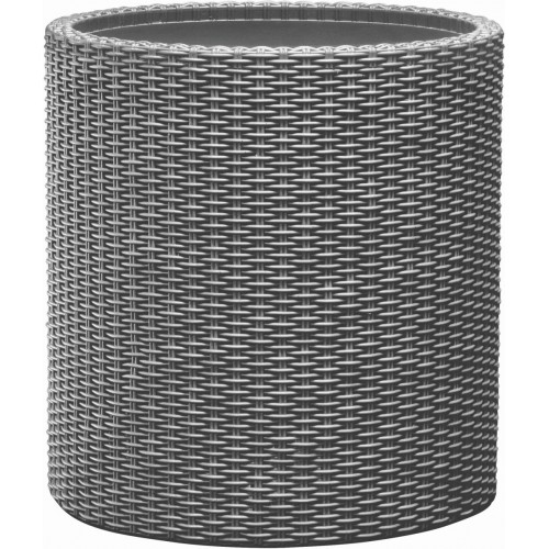 KETER LARGE CYLINDER Doniczka, 43,7 x 43,7 x 44,3 cm, rattan, srebrny szary 17197837