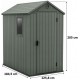KETER DARWIN 4 x 6 Domek ogrodowy, 125,8 x 184,5 x 205 cm, zielony 17209417