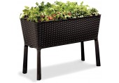 KETER EASY GROW 120L Donica ogrodowa, rattan brązowy 17194592
