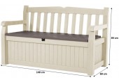 KETER EDEN GARDEN BENCH 265L Ławka ogrodowa ze schowkiem, beżowy/brązowy 1719019