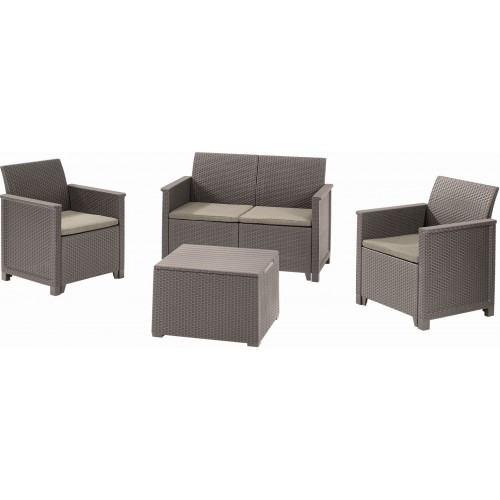 OUTLET KETER EMMA 2 SEATER Zestaw mebli ogrodowych, cappuccino/piaskowy 17209481