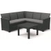 KETER ELODIE CORNER 5 SEATER Zestaw mebli ogrodowych, grafit/jasny szary 17210755