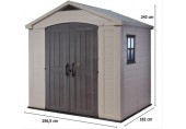 KETER FACTOR 8 x 6 Domek ogrodowy, 256,5 x 182 x 243 cm 17197897