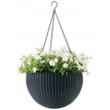 KETER HANGING SPHERE Doniczka rattanowa, podwieszana 35 x 35 cm, antracyt 17199246