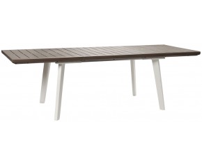 KETER HARMONY Rozkładany stół, 162 x 100 x 74 cm, biały/cappuccino 17202278