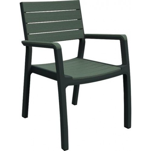 KETER HARMONY Krzesło z podłokietnikami, 58 x 58 x 86 cm, antracyt/szaro-brązowy 17201284