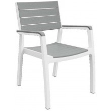 KETER HARMONY Krzesło z podłokietnikami, 58 x 58 x 86 cm, biały/szary 17201284